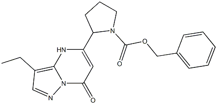 benzyl 2-(3-ethyl-7-oxo-4,7-dihydropyrazolo[1,5-a]pyrimidin-5-yl)pyrrolidine-1-carboxylate,,结构式