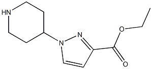 ethyl 1-piperidin-4-yl-1H-pyrazole-3-carboxylate Structure