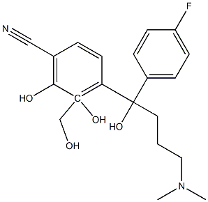 4-[4-(Dimethylamino)-1-(4-fluorophenyl)-1-hydroxybutyl]-3-(hydroxy
methyl) benzonitrile [Diol] Structure