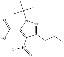 1-(1,1-DIMETHYLETHYL)-4-NITRO-3-PROPYL-1H-PYRAZOLE-5-CARBOXYLICACID,,结构式