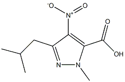 1-METHYL-3-(2-METHYLPROPYL)-4-NITRO-1H-PYRAZOLE-5-CARBOXYLICACID 结构式