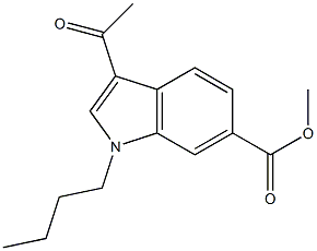 METHYL 3-ACETYL-N-BUTYLINDOLE-6-CARBOXYLATE 化学構造式