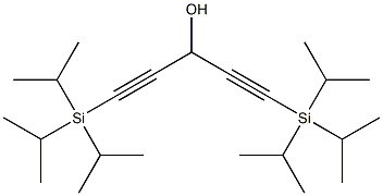 1,5-DI(TRIISOPROPYLSILYL)-1,4-PENTADIYN-3-OL 97%,,结构式