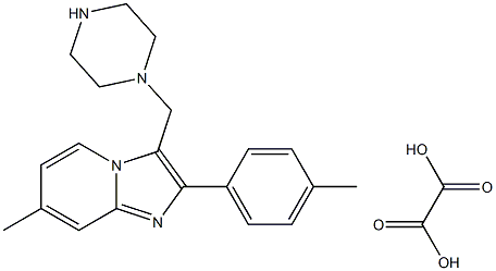 7-METHYL-3-PIPERAZIN-1-YLMETHYL-2-P-TOLYL-IMIDAZO[1,2-A]PYRIDINE OXALATE 结构式