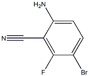 2-AMINO-5-BROMO-6-FLUOROBENZONITRILE 97% 化学構造式