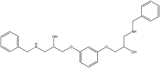 1-Benzylamino-3-[3-(3-benzylamino-2-hydroxy-propoxy)-phenoxy]-propan-2-ol Structure