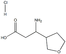 3-Amino-3-(tetrahydro-furan-3-yl)-propionic acid HCl 结构式