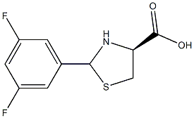 (4S)-2-(3,5-DIFLUOROPHENYL)THIAZOLIDINE-4-CARBOXYLIC ACID Structure