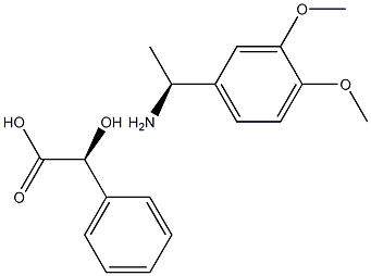 (S)-1-(3,4-DIMETHOXY-PHENYL)-ETHYLAMINE, S-MANDELATE 结构式