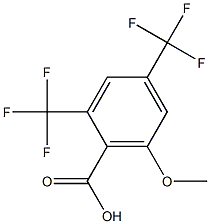 2,4-ditrifluoromethyl-6-methoxy-benzoic acid Struktur