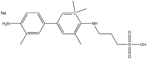 N-(3-sulfopropyl)-3,3'5,5-Tetramethylbenzidine Sodium 化学構造式