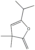 3,3-dimethyl-2-methylidene-5-propan-2-yl-furan Struktur