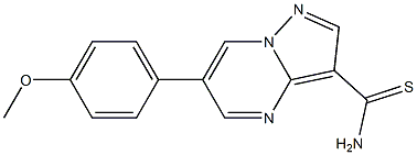 6-(4-methoxyphenyl)pyrazolo[1,5-a]pyrimidine-3-carbothioamide Struktur