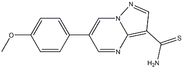 6-(4-methoxyphenyl)pyrazolo[1,5-a]pyrimidine-3-carbothioamide Structure