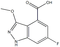 6-FLUORO-3-METHOXYINDAZOLE-4-CARBOXYLIC ACID 结构式