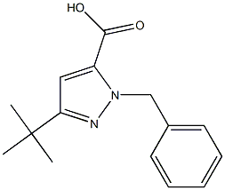 1-BENZYL-3-(TERT-BUTYL)PYRAZOLE-5-CARBOXYLIC ACID Structure