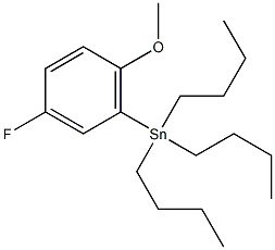 3-FLUORO-6-METHOXY(TRI-N-BUTYLSTANNYL)BENZENE Struktur