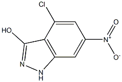 4-CHLORO-3-HYDROXY-6-NITROINDAZOLE 化学構造式