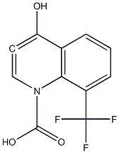 4-HYDROXY-8-(TRIFLUOROMETHYL)-3-QUINOLINE-N CARBOXYLIC ACID,,结构式