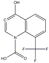 4-HYDROXY-8-(TRIFLUOROMETHYL)-3-QUINOLINE-N CARBOXYLIC ACID 化学構造式