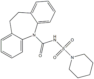 N-(10,11-dihydro-5H-dibenzo[b,f]azepin-5-ylcarbonyl)tetrahydro-1(2H)-pyridinesulfonamide Structure