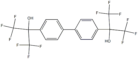 1,1,1,3,3,3-hexafluoro-2-{4'-[2,2,2-trifluoro-1-hydroxy-1-(trifluoromethyl)ethyl][1,1'-biphenyl]-4-yl}propan-2-ol Structure