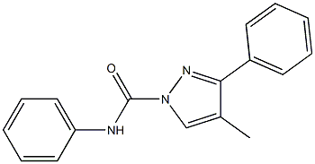 N1,3-diphenyl-4-methyl-1H-pyrazole-1-carboxamide 结构式