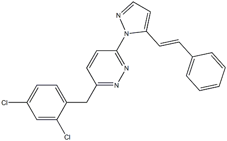 3-(2,4-dichlorobenzyl)-6-(5-styryl-1H-pyrazol-1-yl)pyridazine