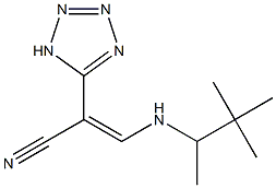 2-(1H-1,2,3,4-tetraazol-5-yl)-3-[(1,2,2-trimethylpropyl)amino]acrylonitrile,,结构式