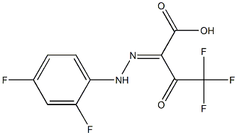 2-[(E)-2-(2,4-difluorophenyl)hydrazono]-4,4,4-trifluoro-3-oxobutanoic acid|