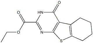 ethyl 4-oxo-3,4,5,6,7,8-hexahydrobenzo[4,5]thieno[2,3-d]pyrimidine-2-carboxylate 化学構造式