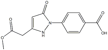 4-[3-(2-methoxy-2-oxoethyl)-5-oxo-2,5-dihydro-1H-pyrazol-1-yl]benzoic acid Structure