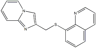 2-[(8-quinolylthio)methyl]imidazo[1,2-a]pyridine 结构式