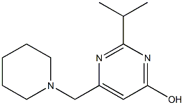 2-isopropyl-6-(piperidinomethyl)-4-pyrimidinol 化学構造式