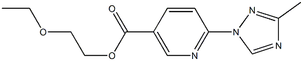 2-ethoxyethyl 6-(3-methyl-1H-1,2,4-triazol-1-yl)nicotinate Structure