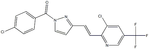  (4-chlorophenyl)(3-{2-[3-chloro-5-(trifluoromethyl)-2-pyridinyl]vinyl}-1H-pyrazol-1-yl)methanone