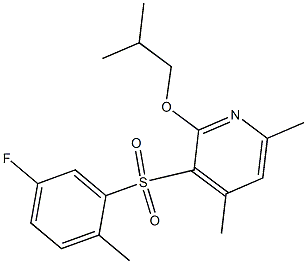 3-[(5-fluoro-2-methylphenyl)sulfonyl]-2-isobutoxy-4,6-dimethylpyridine Structure