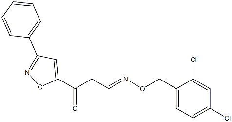 3-oxo-3-(3-phenyl-5-isoxazolyl)propanal O-(2,4-dichlorobenzyl)oxime Structure