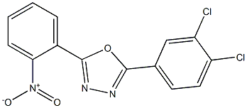 2-(3,4-dichlorophenyl)-5-(2-nitrophenyl)-1,3,4-oxadiazole,,结构式