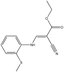ethyl 2-cyano-3-[2-(methylthio)anilino]acrylate Struktur