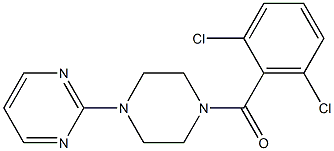 (2,6-dichlorophenyl)(4-pyrimidin-2-ylpiperazino)methanone 化学構造式