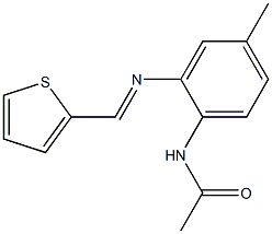  N1-{4-methyl-2-[(2-thienylmethylidene)amino]phenyl}acetamide