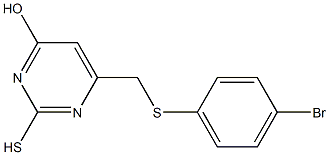 6-{[(4-bromophenyl)sulfanyl]methyl}-2-sulfanyl-4-pyrimidinol,,结构式