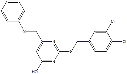 2-[(3,4-dichlorobenzyl)sulfanyl]-6-[(phenylsulfanyl)methyl]-4-pyrimidinol|