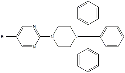 1-(5-bromopyrimidin-2-yl)-4-tritylpiperazine 化学構造式