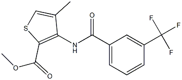 methyl 4-methyl-3-{[3-(trifluoromethyl)benzoyl]amino}thiophene-2-carboxylate Structure