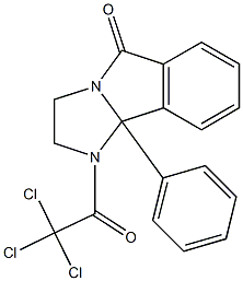 9b-phenyl-1-(2,2,2-trichloroacetyl)-2,3,5,9b-tetrahydro-1H-imidazo[2,1-a]isoindol-5-one,,结构式