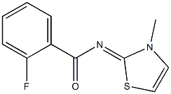 2-fluoro-N-[3-methyl-1,3-thiazol-2(3H)-yliden]benzenecarboxamide