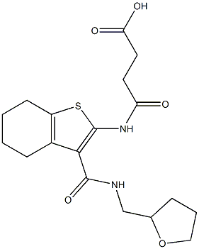  N-{3-[(Tetrahydro-furan-2-ylmethyl)-carbamoyl]-4,5,6,7-tetrahydro-benzo[b]thiophen-2-yl}-succinamic acid