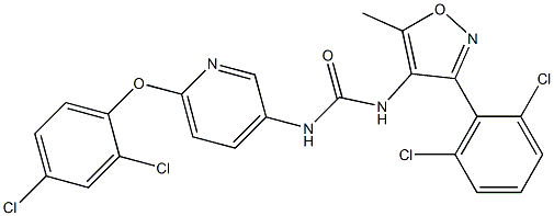 N-[6-(2,4-dichlorophenoxy)-3-pyridyl]-N'-[3-(2,6-dichlorophenyl)-5-methylisoxazol-4-yl]urea Structure